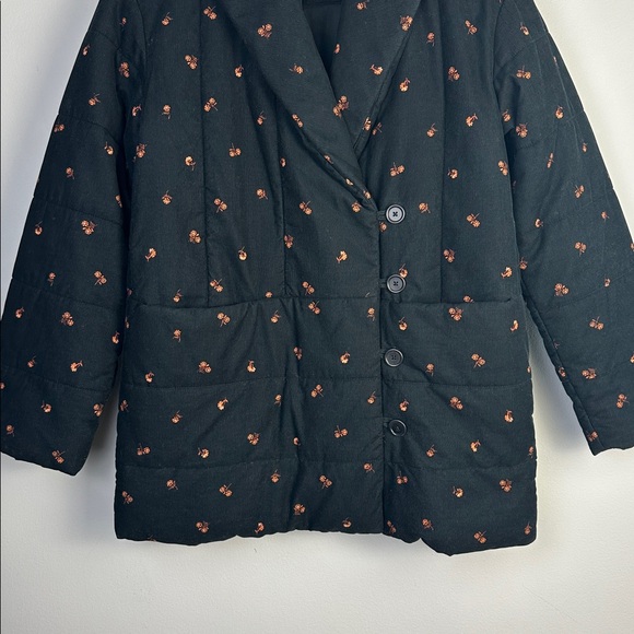 Madewell Corduroy Dumont Quilted Jacket Amie Floral XS Warm Puffer Winter Coat - Picture 5 of 16
